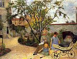 Paul Gauguin Wall Art - The Family in the Garden rue Carcel